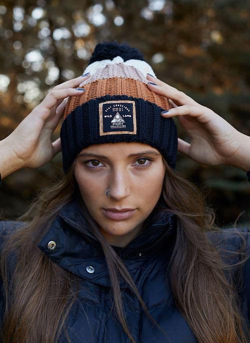 Organic Cotton Wild Vibes Beanie Mustard Multicolor