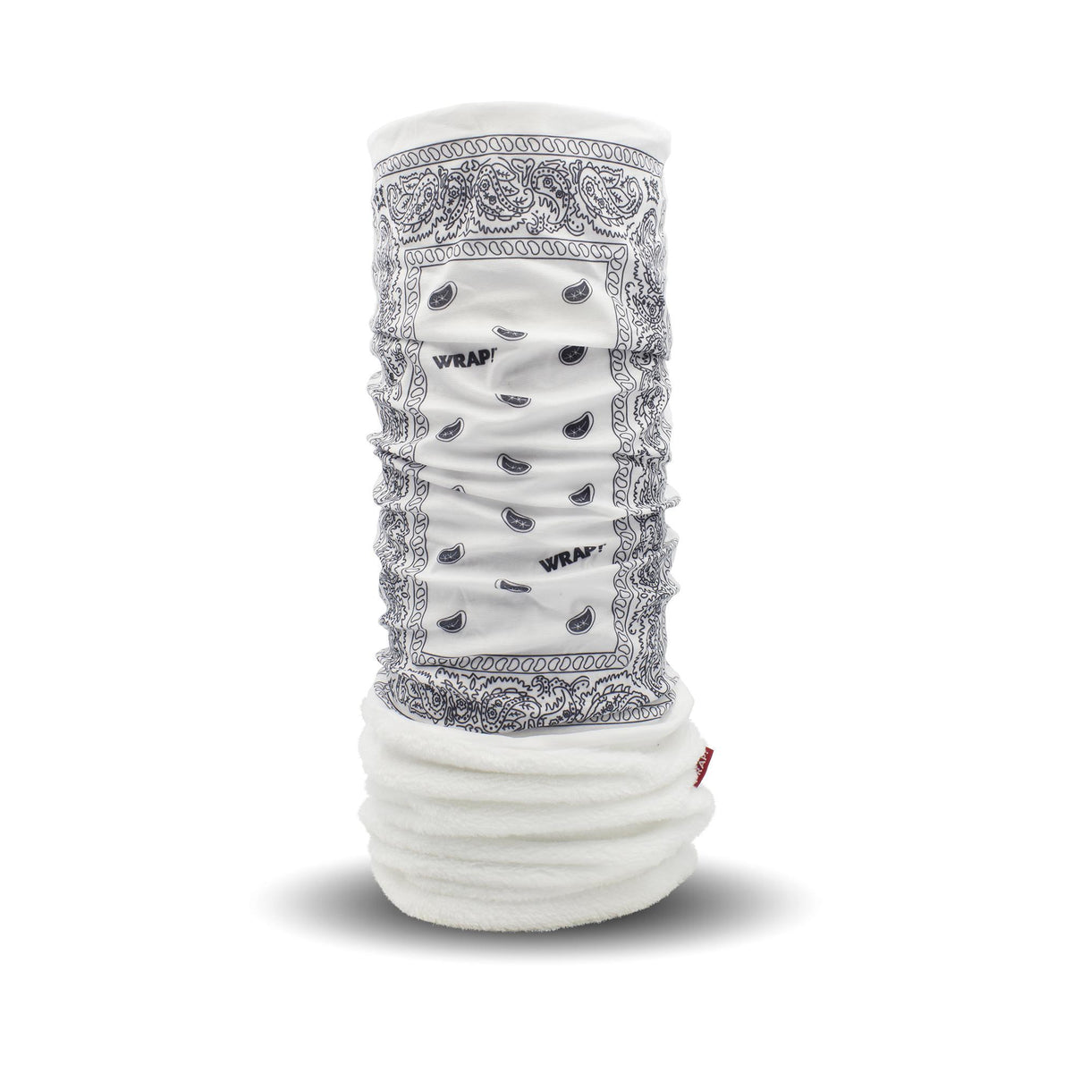 Paisley White Polar Wrap