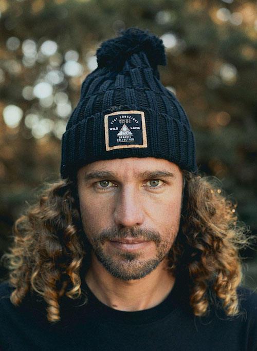 Organic Cotton Wild Vibes Black Beanie